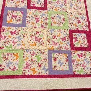 Colorful Butterfly Patchwork Quilt
